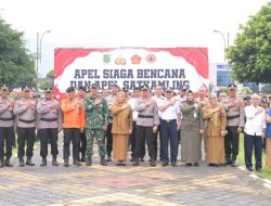 Pimpin Apel Kesiapsiagaan Bencana dan Satlinmas, Bupati Amalia Pastikan Kesiapan Personil Hadapi Bencana dan Kamtibmas