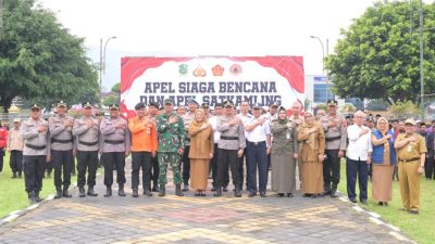 Pimpin Apel Kesiapsiagaan Bencana dan Satlinmas, Bupati Amalia Pastikan Kesiapan Personil Hadapi Bencana dan Kamtibmas