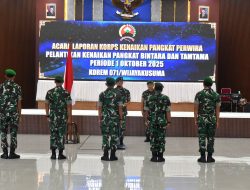 Korem 071/Wijayakusuma Gelar Upacara Kenaikan Pangkat Periode 1 Oktober 2025
