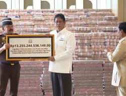 Menhan RI Dampingi Presiden Prabowo Saksikan Penyerahan Uang Pengganti Kerugian Negara Senilai Rp13,25 Triliun