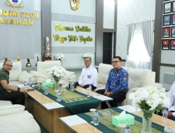 Kalapas Labuhan Ruku Disambut Kasdim Asahan, Bahas Pelatihan Taktis dan Pembinaan Nasionalisme