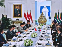 Menhan RI Dampingi Presiden Prabowo Sambut Presiden Republik Afrika Selatan