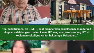 Aneh..!! Penanganan Kasus ITE di Polda Riau, Dr. Yudi Krismen: Diduga Ada Kekeliruan Dalam Prosedur Penyidikan