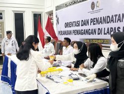Pastikan Lingkungan Lapas Bersih Narkoba, Lapas Labuhan Ruku Lakukan Tes Urin Peserta Magang