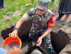 Dandim 1617/Jembrana letakan Batu pertama pembangunan Koprasi Desa Merah Putih(KDKMP)