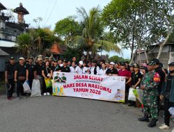 Sinergi Babinsa Bersama Warga Desa Kaliakah Rayakan Hardesnas Melalui Aksi Gotong Royong