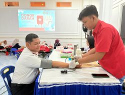 Lapas Labuhan Ruku Gelar Donor Darah Bersama PMI Batu Bara Dalam Rangka Bakti Sosial
