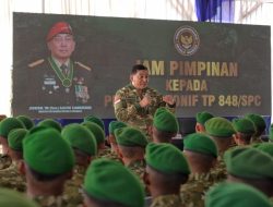 Menhan Tinjau Kesiapsiagaan Yonif TP 848/SPC di Lampung Tengah, Tekankan Peran TNI Menjaga Stabilitas Sosial