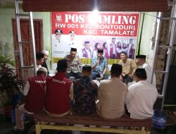 Kapolsek dan Camat Tamalate Sambangi Poskamling, Ajak Warga Tingkatkan Keamanan Lingkungan