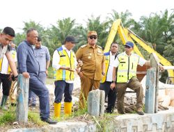 Pastikan Ketersediaan Air Irigasi untuk Petani, Bupati Batu Bara Tinjau Bendung Tanjung Muda