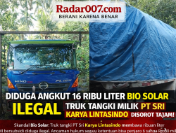 Diduga Angkut 16 Ribu Liter Bio Solar Ilegal, Truk Tangki Milik PT Sri Karya Lintasindo Disorot Tajam: Praktik “Gelap” BBM Subsidi Kembali Terkuak di Minahasa