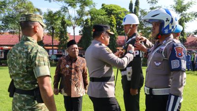 Apel Gelar Pasukan Operasi Ketupat Semeru 2026, polres Jombang Siap Kawal Mudik Lebaran