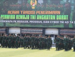 Wakasad Pimpin Penerimaan Perwira Remaja TNI AD Abituren Dikmapa PK TA 2026