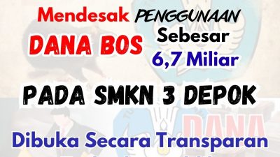 “Bungkam Soal Dana BOS Rp6,7 Miliar, SMKN 3 Depok Didesak Dibongkar: PHMI Siap Tempuh Jalur Hukum, Dugaan Pelanggaran UU Menguat!”