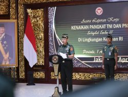 Karopeg Setjen Kemhan Pimpin Laporan Korps Kenaikan Pangkat TNI dan PNS Kemhan, Momentum Perkuat Profesionalisme dan Kepemimpinan