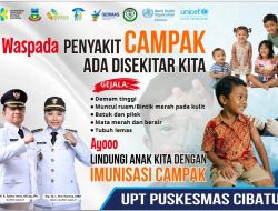 Peringatan Keras! Puskesmas Cibatu Pasang Banner Raksasa: Waspada Campak, Lindungi Anak Dengan Imunisasi