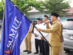 Lepas Peserta Manasik Haji Akbar Bank Sumut, Wabup Syafrizal Tekankan Kesiapan Fisik Jemaah