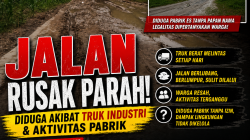 Jalan Rusak Parah Diduga Akibat Truk Industri, Warga Batu Bara Minta Pemerintah Bertindak Tegas