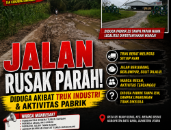 Jalan Rusak Parah Diduga Akibat Truk Industri, Warga Batu Bara Minta Pemerintah Bertindak Tegas