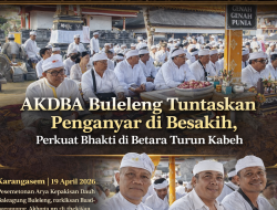 Pesemetonan Arya Kepakisan Dauh Baleagung Buleleng Laksanakan Penganyar di Pura Besakih dalam Rangka Betara Turun Kabeh