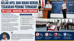 Lapas Kotaagung Gelar Apel dan Ikrar Bersih, Tegaskan Perang terhadap HP Ilegal, Narkoba, dan Penipuan