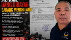 Diduga Tipu Sesama Anggota Dewan, Wakil Rakyat Ini Bungkam Saat Ditagih Janji