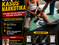 Polsek Pulau Rakyat Ungkap Kasus Narkotika, Seorang Pria Diamankan Bersama Sabu
