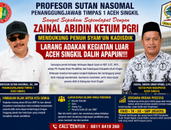 Profesor Sutan Nasomal dan PGRI Aceh Singkil Dukung Penuh Larangan Kegiatan Siswa ke Luar Daerah