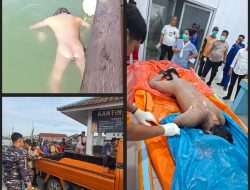 Polsek Talawi Dan Unit Inafis Polres Batu Bara Evakuasi Mayat Laki-Laki Yang Ditemukan Di Laut Lepas Tanjung Tiram 