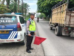 Kibas Bendera Satlantas Batu Bara, Polisi Perkuat Benteng Keselamatan di Jalinsum