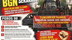 Bubarkan BGN Sekarang! Hentikan MBG & KMP: Proyek Berisiko Hukum, Pemborosan, dan Kerugian Rakyat 