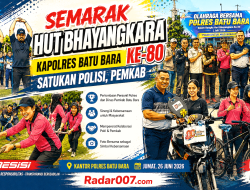Polres Batu Bara Gelar Olahraga Bersama Forkopimda Dan Keluarga Besar Polres Dalam Rangka Hari Bhayangkara Ke-80
