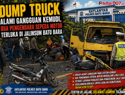 Dump Truck Alami Gangguan Kemudi, Dua Pengendara Sepeda Motor Terluka di Jalinsum Batu Bara
