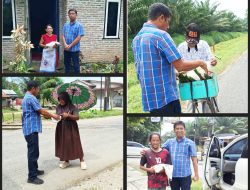 Jumat Berkah Satresnarkoba Polres Batu Bara, Tebar Sembako dan Edukasi Bahaya Narkoba