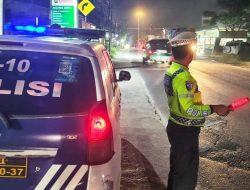 Blue Light Patroli Satlantas Polres Batu Bara Perkuat Keamanan Jalur Rawan Malam Hari