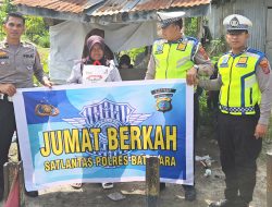 Jumat Berkah Satlantas Polres Batu Bara, Tebar Kepedulian untuk Janda dan Anak Tuna Wicara