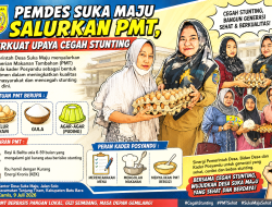 Pemdes Suka Maju Salurkan PMT, Perkuat Upaya Cegah Stunting