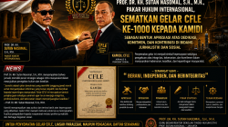 Prof. Dr. KH. Sutan Nasomal Sematkan Gelar CFLE ke-1000 kepada Jurnalis Kamidi, Tegaskan Peran Pers sebagai Pilar Penegakan Hukum