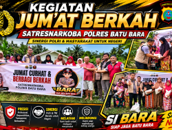 Jum’at Berkah Satresnarkoba Polres Batu Bara, Lansia Terima Sembako dan Edukasi Bahaya Narkoba