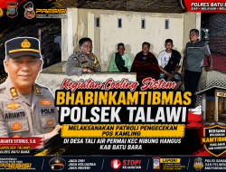 Cooling System Polsek Talawi Perkuat Pos Kamling, Warga Diajak Waspada Cegah Kejahatan 3C