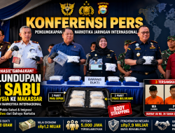 Gagalkan Penyelundupan 1 Kg Sabu dari Malaysia, Bea Cukai dan Polda Sulsel Bongkar Dugaan Jaringan Narkotika Internasional