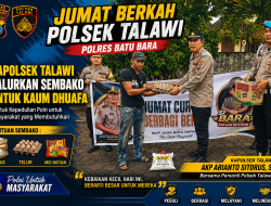 Jumat Berkah Polsek Talawi, Kapolsek Salurkan Sembako untuk Kaum Dhuafa