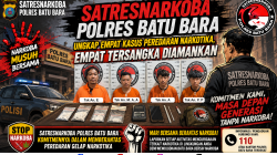 Empat Tersangka Dibekuk! Satresnarkoba Polres Batu Bara Gempur Jaringan Sabu
