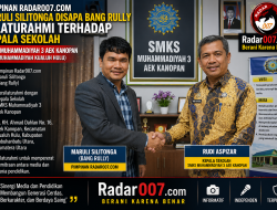 Pimpinan Radar007.com, Bang Rully, Jalin Silaturahmi dengan Kepala SMKS Muhammadiyah 3 Aek Kanopan