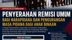 REMISI HUT KE-81 RI: 804 WARGA BINAAN LAPAS TEMBILAHAN TERIMA REMISI, 7 LANGSUNG BEBAS