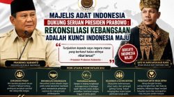 Majelis Adat Indonesia Dukung Seruan Presiden Prabowo : Rekonsiliasi Kebangsaan Adalah Kunci Indonesia Maju