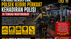 Patroli Bersepeda, Polsek Kediri Perkuat Kehadiran Polisi di Tengah Masyarakat