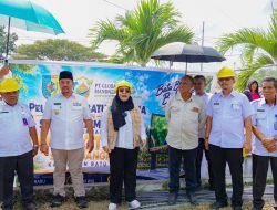 Bupati Batu Bara Letakkan Batu Pertama Pembangunan Videotron di Sei Bejangkar